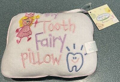 Baby Girl's White & Pink - ''My Tooth Fairy Pillow'', Yellow - Star Pocket, NWT