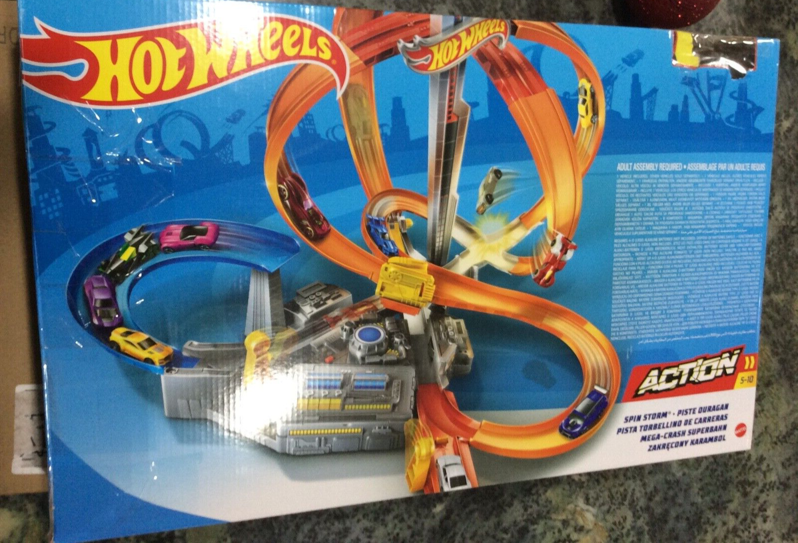 Spin Storm Track Set Orange Track High Speed Multi-lane Loop