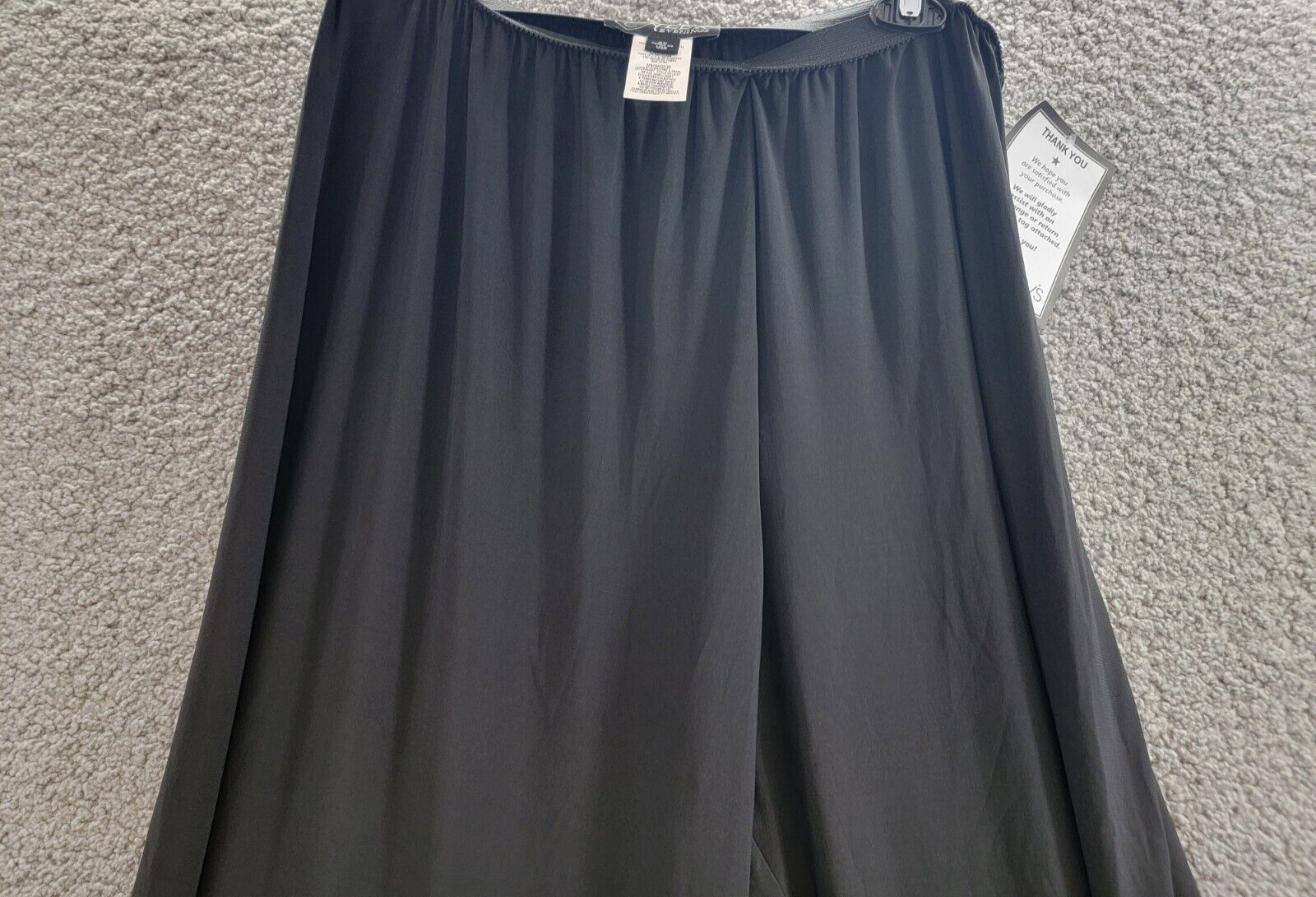 Alex Evenings Plus Size Matte Jersey Straight Leg Pants Women's 2X Black Pull On - Picture 3 of 16