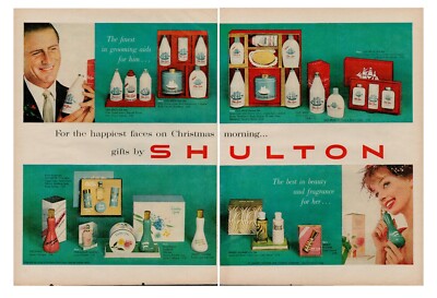 1959 Cologne Perfume Old Spice Escape  1950s Vintage Print Ad Christmas Shulton