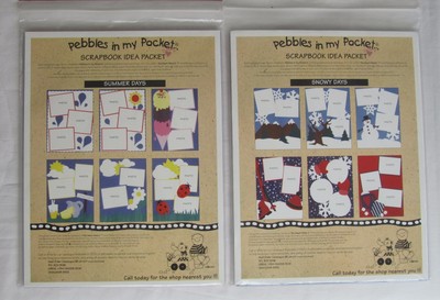 NIP Pebbles in my Pocket SNOWY DAYS & SUMMER DAYS SCRAPBOOK IDEA PACKETS 2 Kits