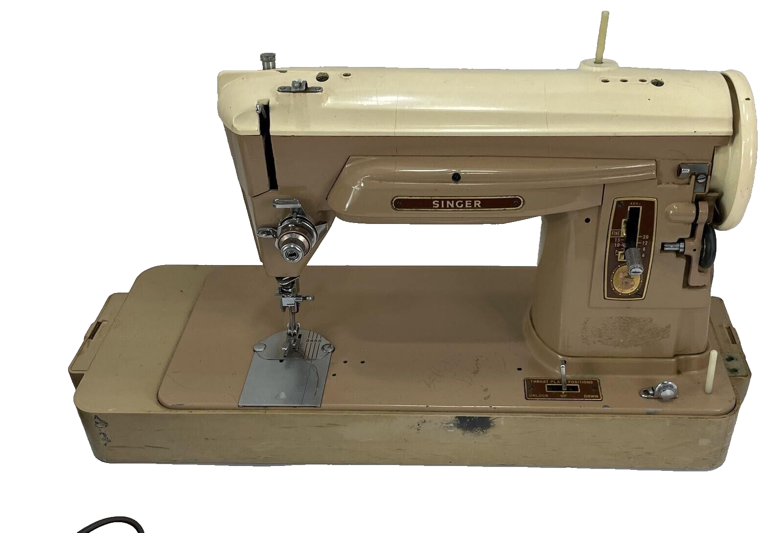Vintage 1958 Singer Model #404 Sewing Machine w/ Handled