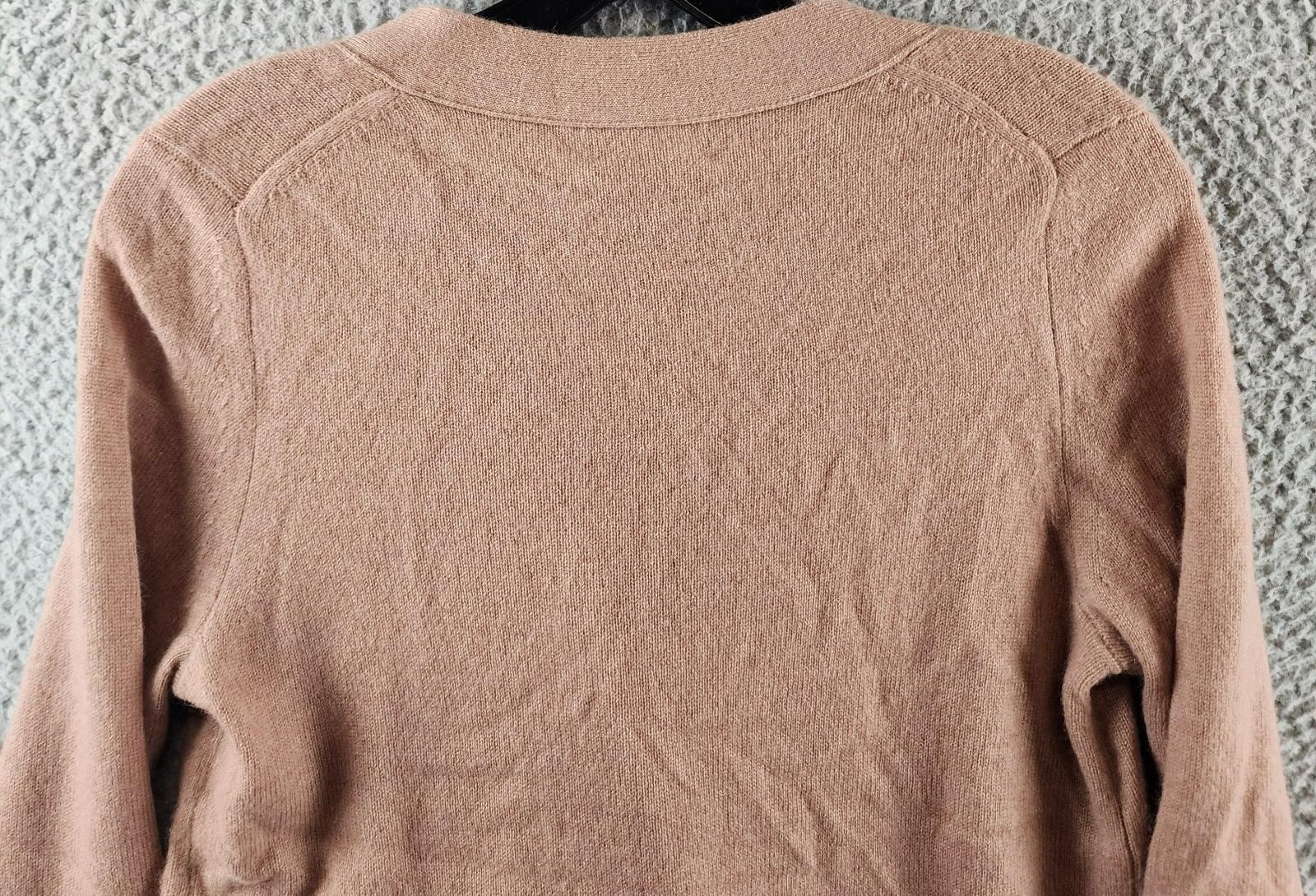 C by Bloomingdale's Cashmere Grandfather Cardigan Women's S Camel V-Neck L/S - Picture 12 of 13