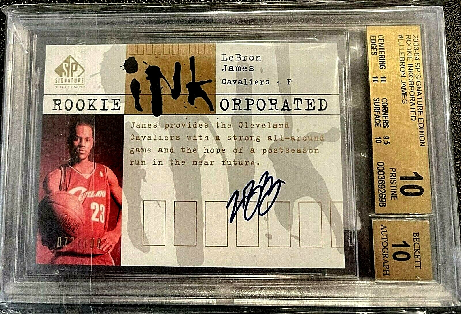2003-04 SP Signature Edition Rookie INKorporated LeBron