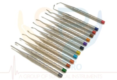 13 PCS PDL LUXATING DENTAL ROOT TIP EXTRACTING ELEVATORS INSTRUMENTS