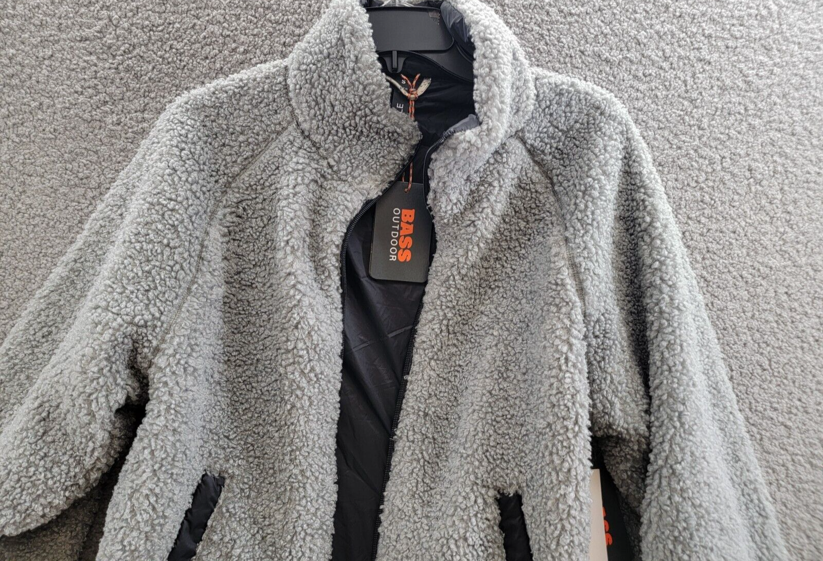 BASS OUTDOOR Reversible Fleece Full Zip Jacket Women's S Gray/Black Long Sleeve - Picture 3 of 19