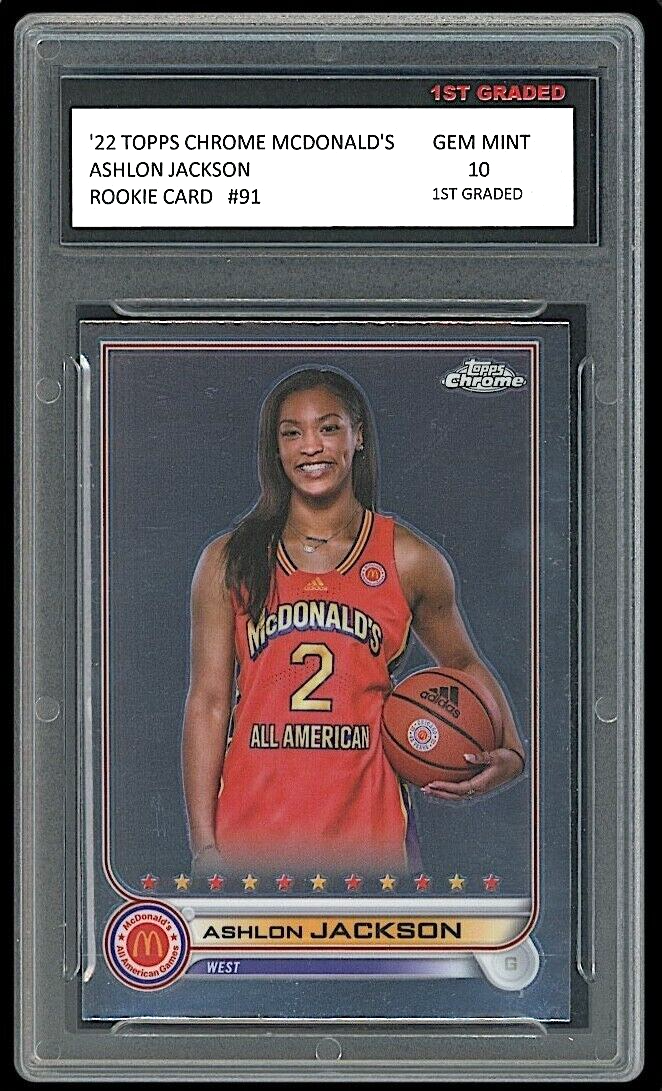Ashlon Jackson 2023 Topps Chrome McDonalds 1st Graded 10 RC Ashlon Jackson 2023 Topps Chrome McDonalds 1st Graded 10 RC
