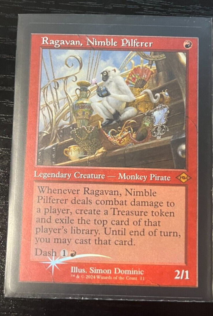 ラガバンfoil 1枚 mtg 敏捷なこそ泥、ラガバン 拡張 foil 日本語1枚