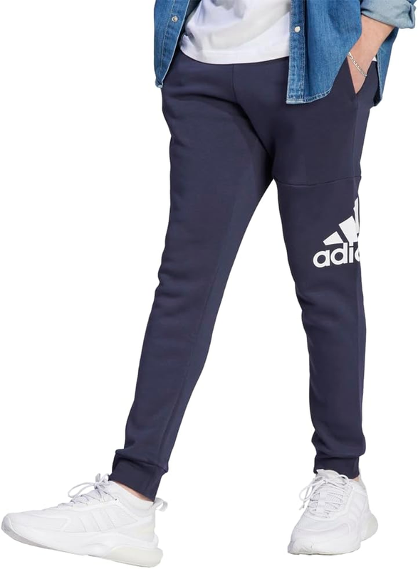 Adidas Mens Essentials Fleece Tapered Cuff Big Logo Pants