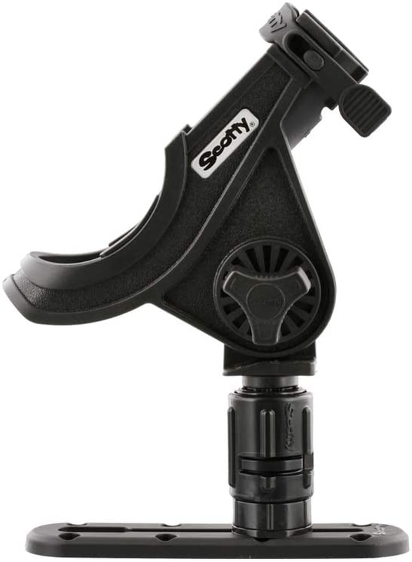 #282-BK Baitcaster Rod Holder W/Gearhead & Track (Black)