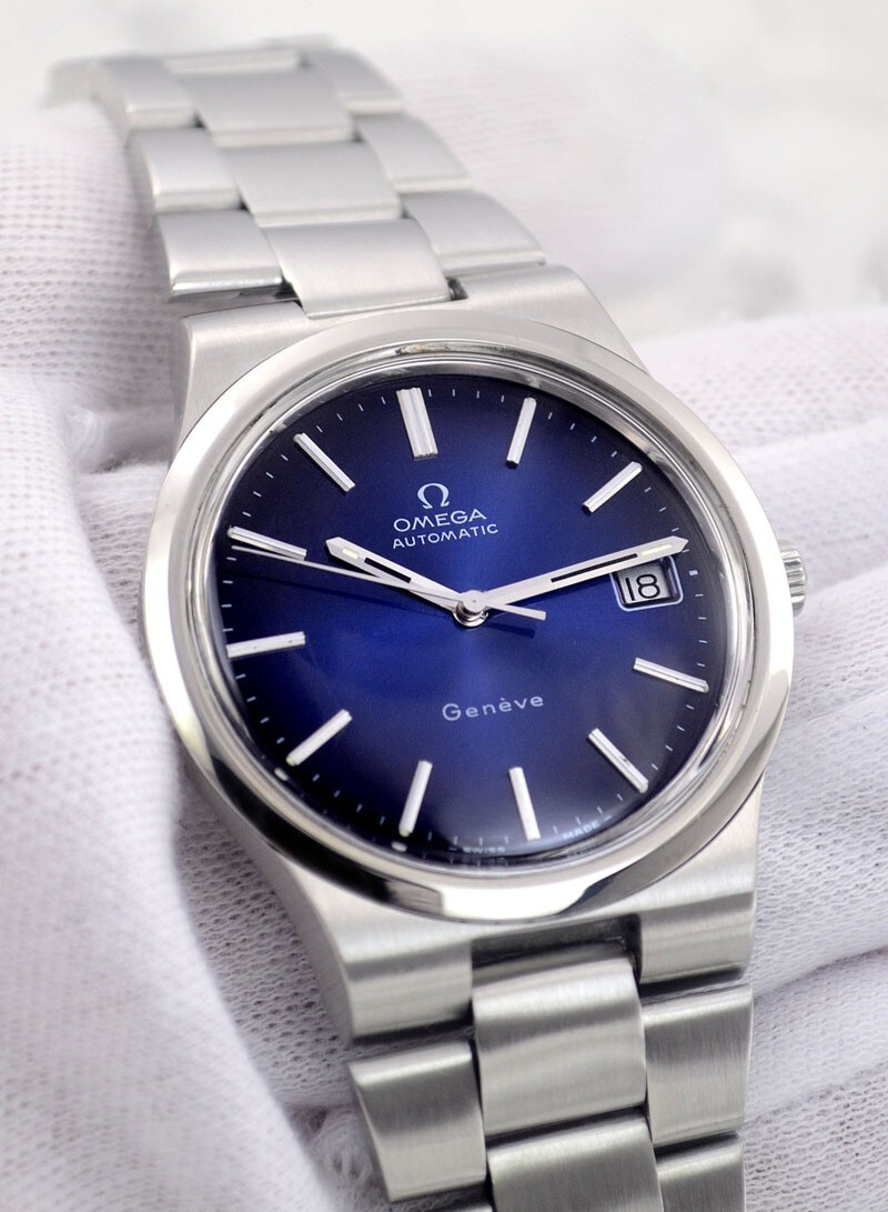 OMEGA GENEVE AUTOMATIC 1660173 CAL1012 DATE DARK BLUE DIAL MEN OMEGA GENEVE AUTOMATIC 1660173 CAL1012 DATE DARK BLUE DIAL MEN