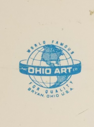 2.19.7) Vintage Ohio Art Company Tin Metal Recipe Box w/2 cards Lobster veggies