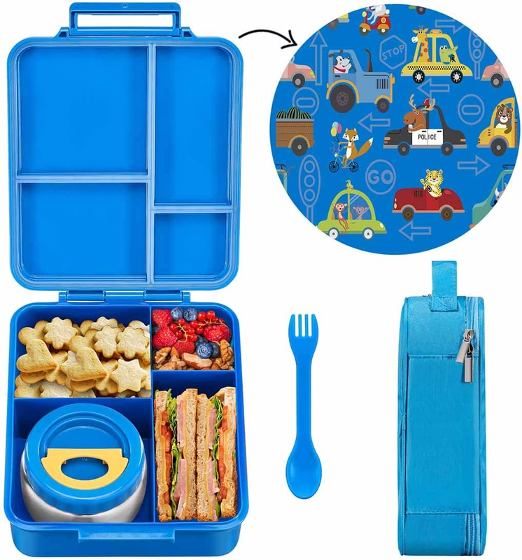 For Kids With 8oz Soup Thermos, Leakproof Lunch Compartment 