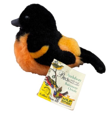NWT Wild Republic Audubon Birds 5'' Plush Sound Stuffed Baltimore Oriole 2000