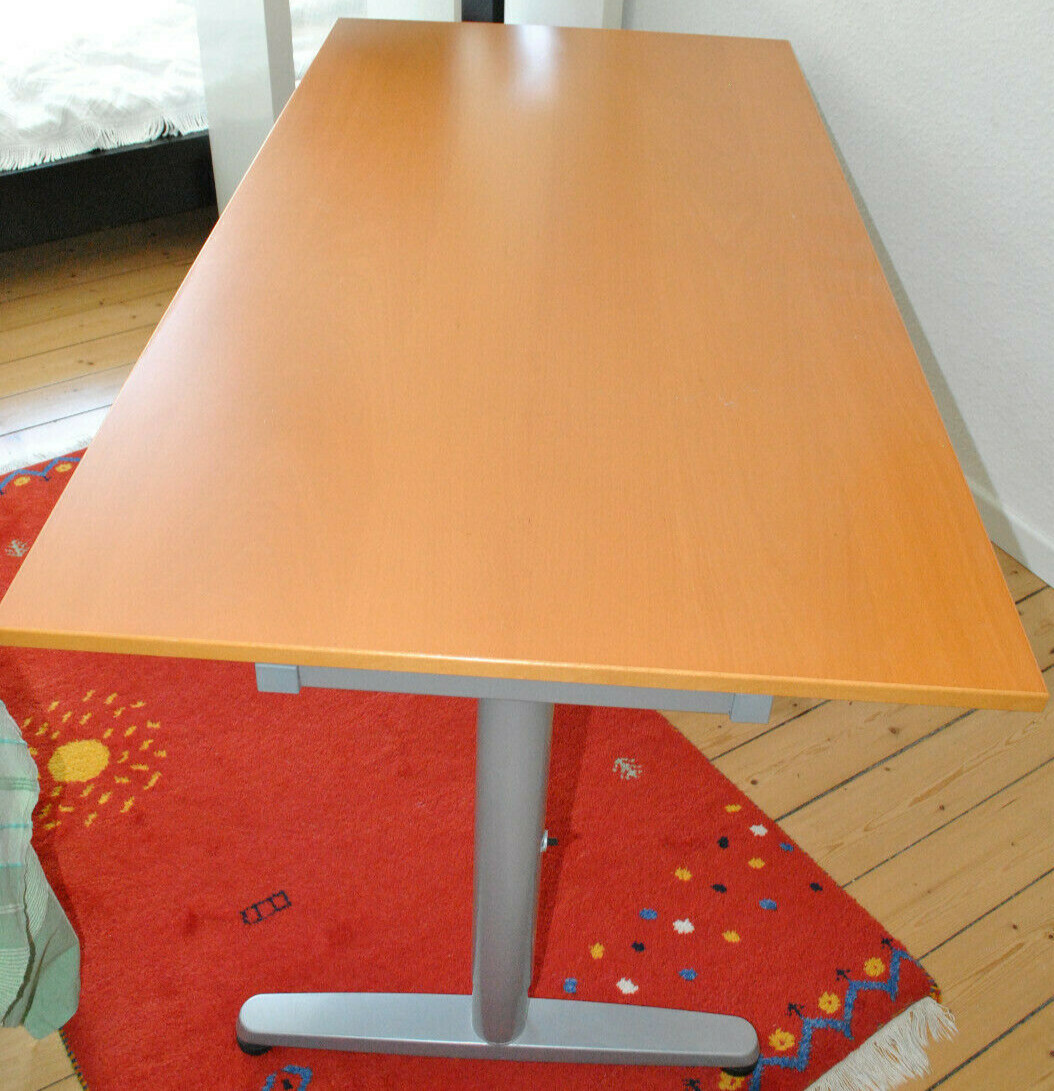 Schreibtisch Galant, Ikea 160x80, Buche furniert,