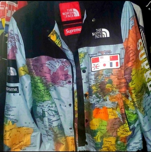 supreme the north face map