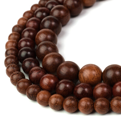 Natural Wood Beads Round 15  Strand Jewelry Making Wenge 4mm 6mm 8mm 10mm 12mm