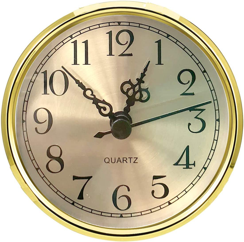 Mini Clock Insert 3-1/2 Inch (90 Mm) Round Quartz Clock Fit-Up Movement Miniatur