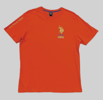 Men US Polo Assn Big Player USPA Logo Short Slev Crewneck Classic Tee T Shirt XL
