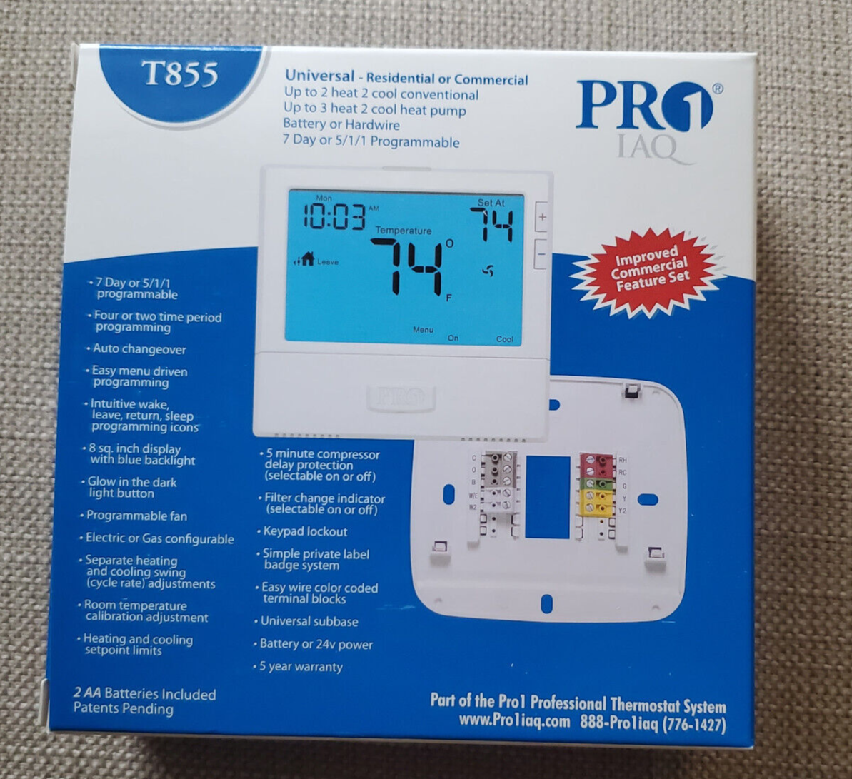 T705 PLATFORM: 7D, 5+1+1 OR NON PROGRAMMABLE, 1H/1C WITH 4 SQ IN