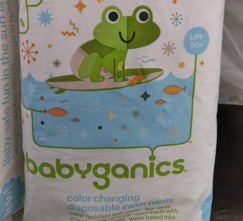 Babyganics Color Changing Disposable Swim Pants Size Large 32+ lbs. (20 pants)
