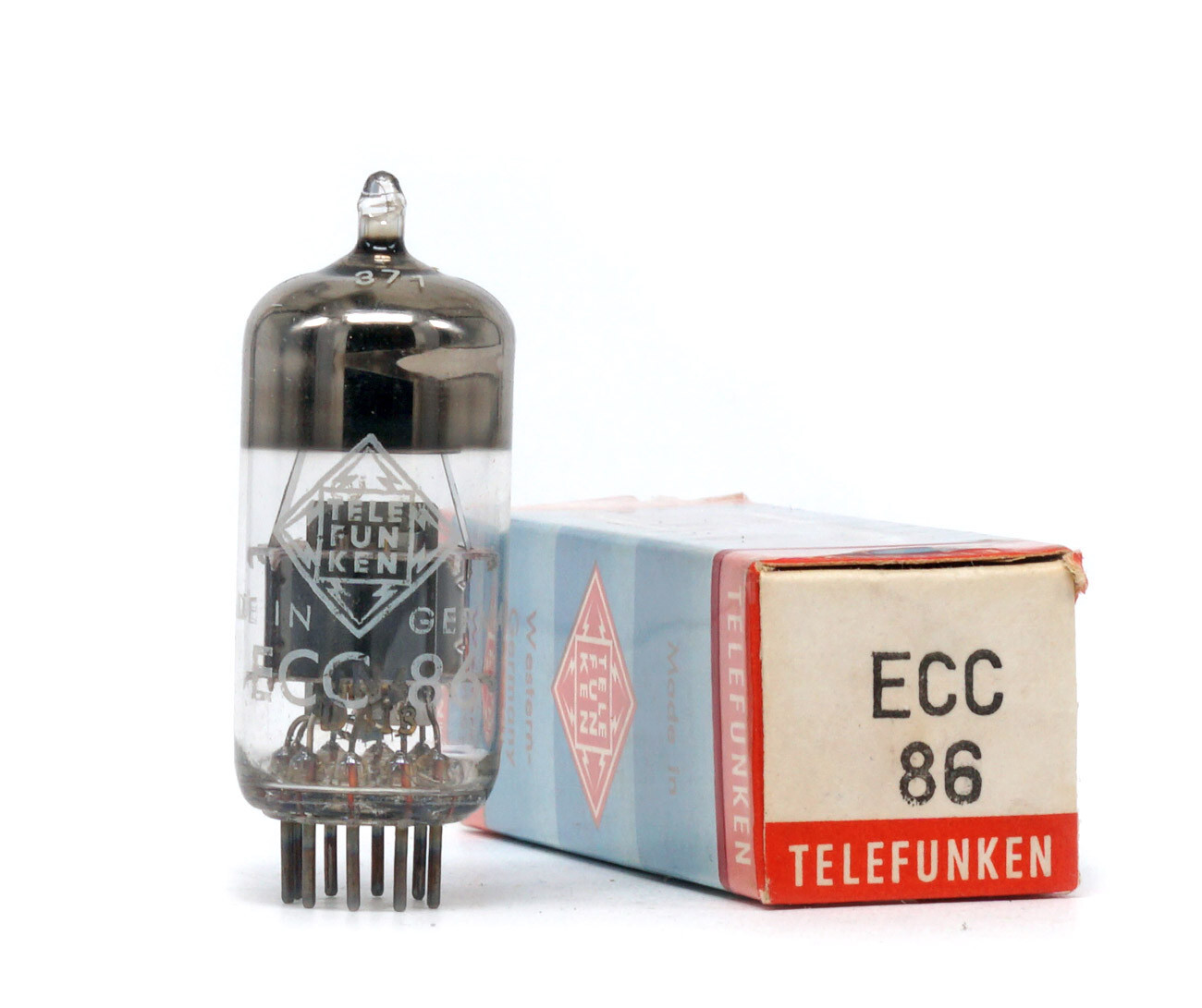 Telefunken GE 真空管12AX7 ECC83 ECC82 4本セット ECC86/6GM8 TELEFUNKEN NOS GERMANY Tube Röhre Valvula Lampe
