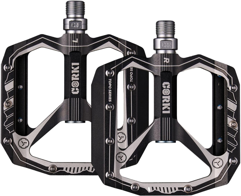 Extra Large Mountain Bike Pedals Flat, Aluminum Alloy MTB Pedals, Wide Platform