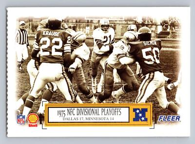 1995 Fleer Shell #5 1975 NFC Divisional Playoffs