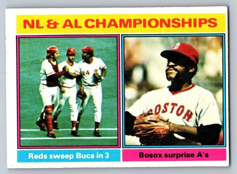 DCC: 1976 Topps NL AL Championships Johnny Bench Luis Tiant NM-MT #461