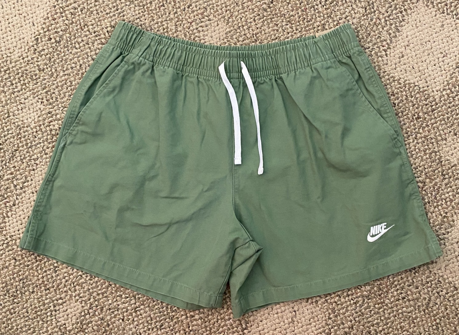 Nike Club Washed Flow Shorts Casual Woven DX0619-386 Green