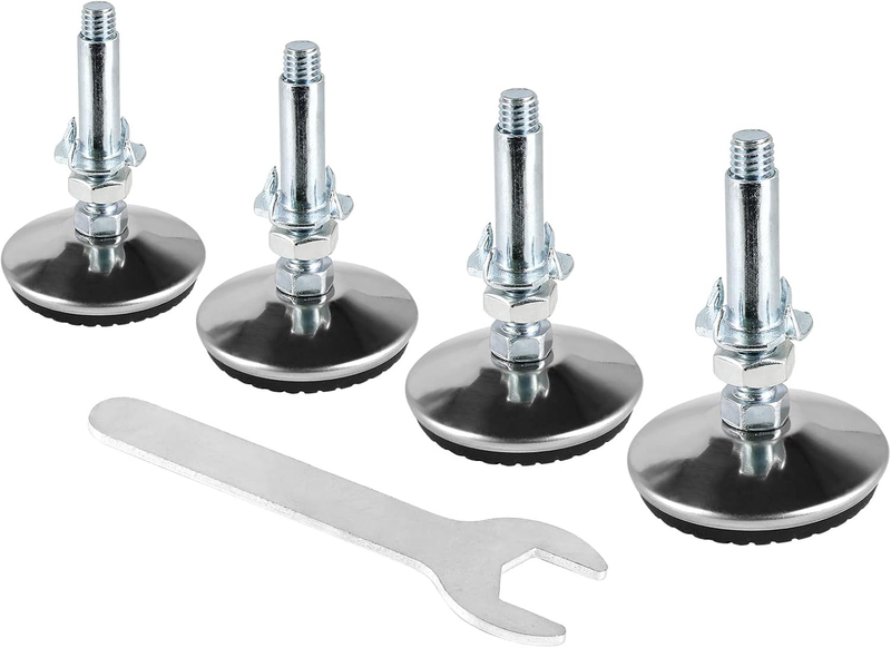 Leveling Feet M8 for Cabinet Sofa Table Chair Raiser Silver