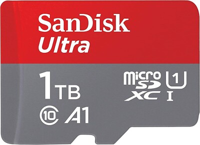SanDisk Ultra 1TB Micro SD MicroSDXC Class 10 A1 UHS-1 Memory Card