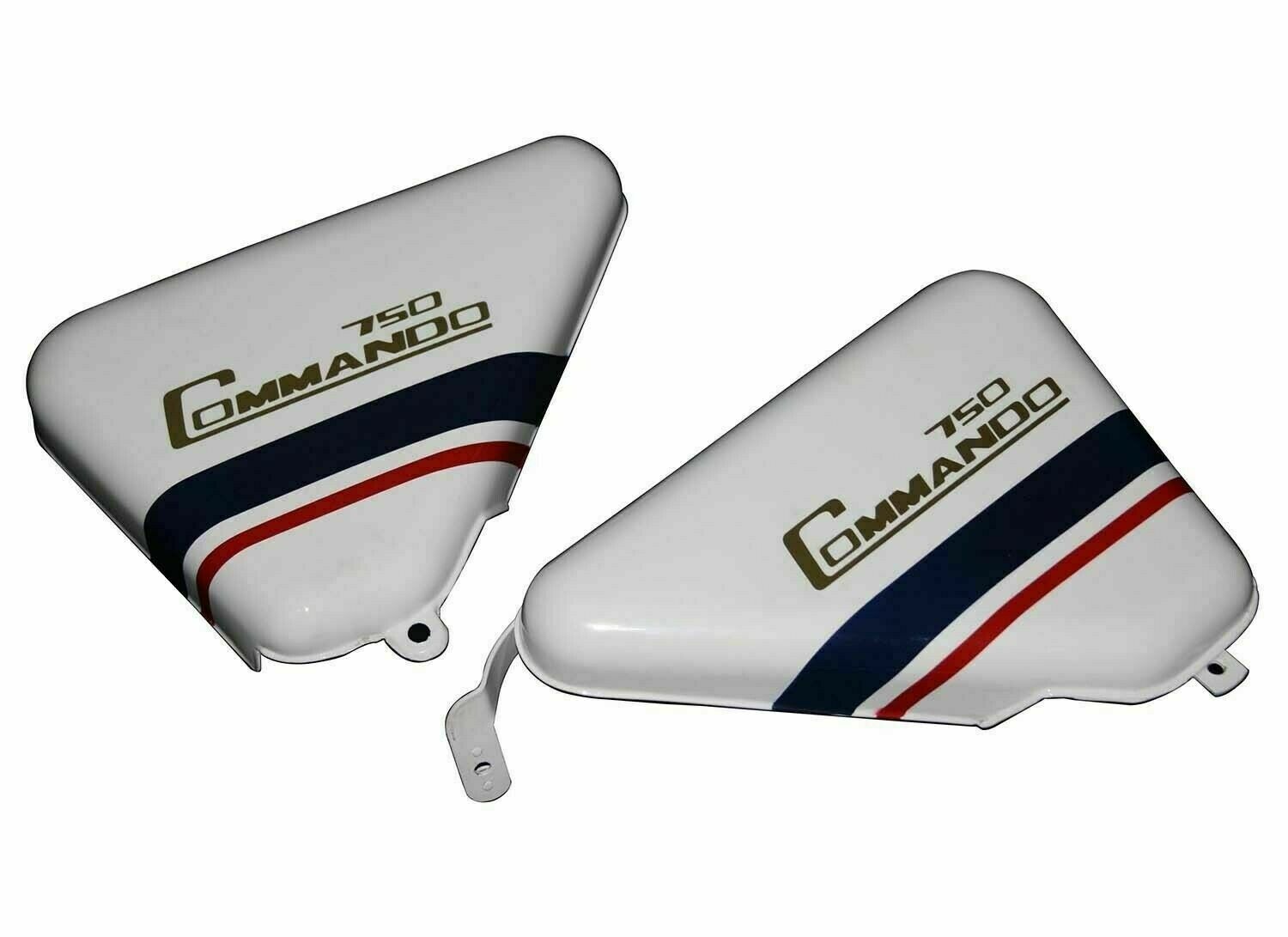 For NORTON COMMANDO ROADSTER 750 WHITE PETROL TANK With SIDE PANEL + CAP 