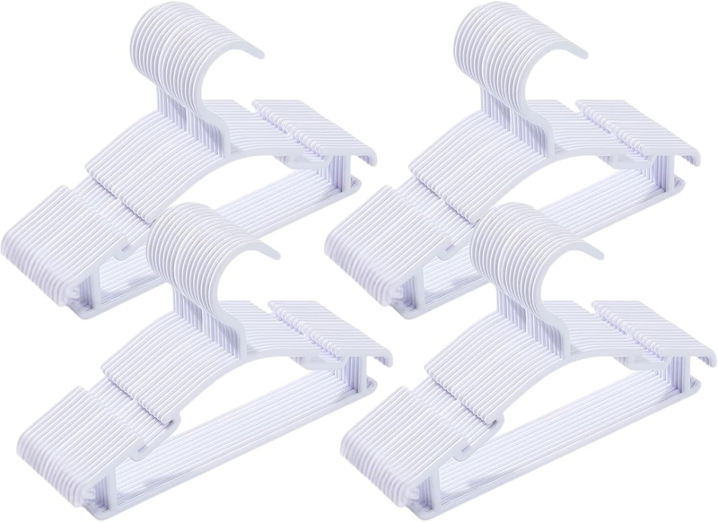 40 Pack Kids Hangers,  Plastic Hangers for Baby, Toddler, and Child Clothes - No