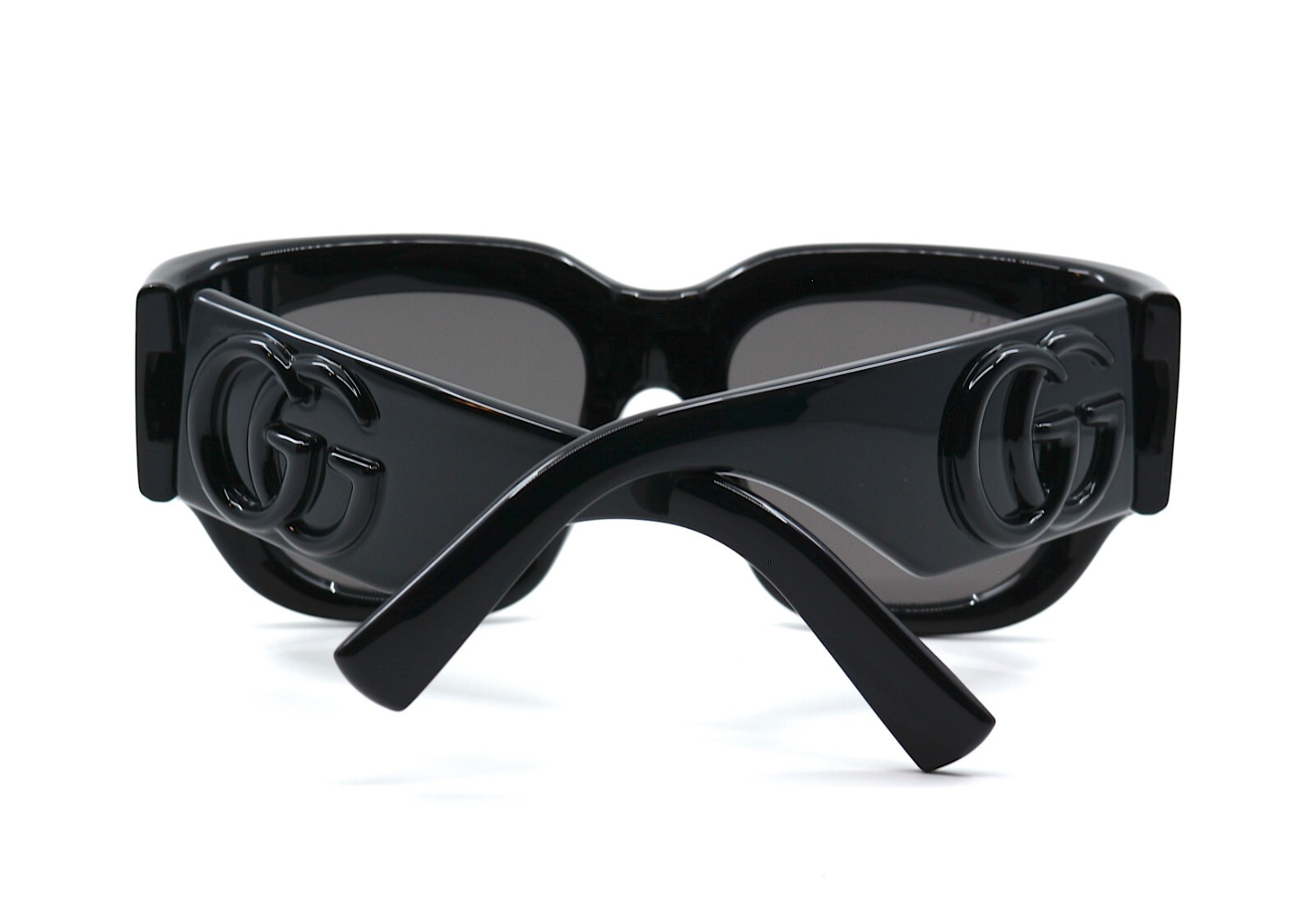 Pre-owned Gucci Gg1545s 001 Black Grey Authentic Sunglasses 53-20 In Gray