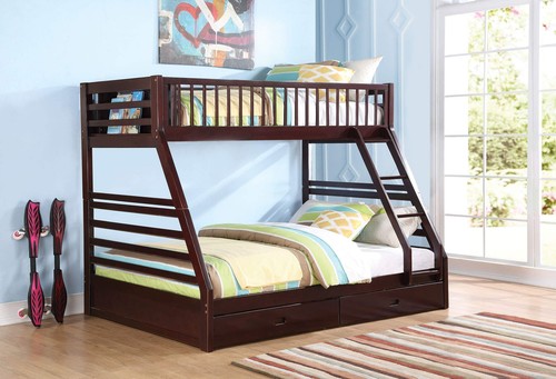 83 X 63 X 65 Эспрессо из сосны Twin Xl над двухъярусной кроватью размера Queen-Size