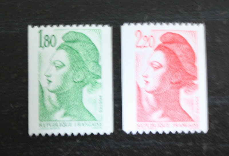 France 2378 2379 Roulette Sans NumÃ©Ro Rouge Neuf Luxe ** LibertÃ© De Delacroix