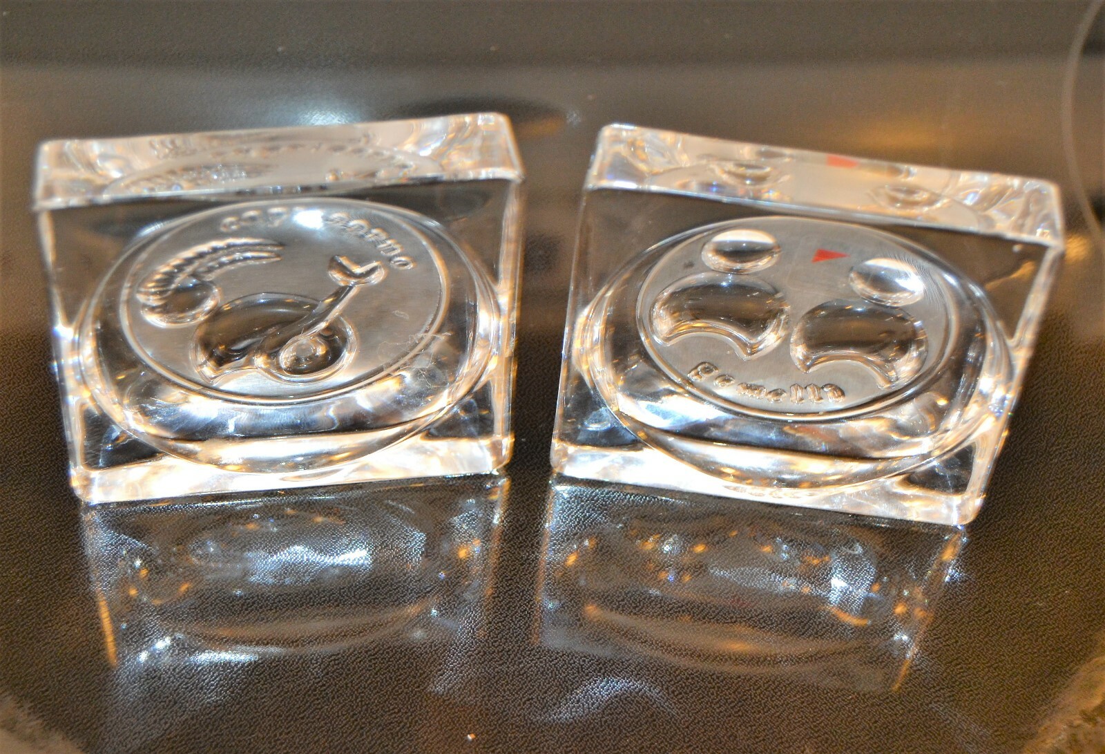 Colle Italy Italian Crystal Coasters Molds Bemelli Capricorne  NEW..