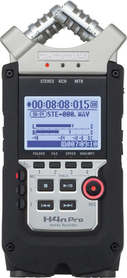 Zoom H4nPro Mobiler Audio-Recorder Schwarz Silber Aufnahmegerät Rekorder mMANGEL