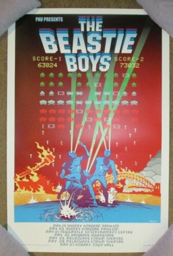 BEASTIE BOYS concert gig poster AUSTRALIA 1999 Tour dillon naylor Reprint