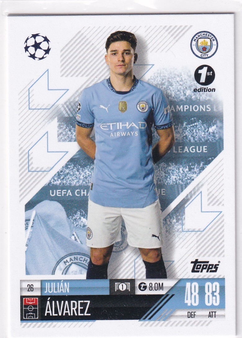 topps now Julian Alvarez UCL 014 アルバレス Topps UK - Julian Álvarez - Awesome Álvarez strikes twice