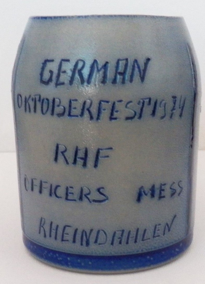 R.A.F. OFFICERS MESS RHEINDAHLEN TANKARD / MUG OKTOBERFEST 1974 TOPEREI HANSEN