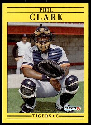 1991 Fleer Baseball Card Phil Clark Rookie Detroit Tigers #332. rookie card picture