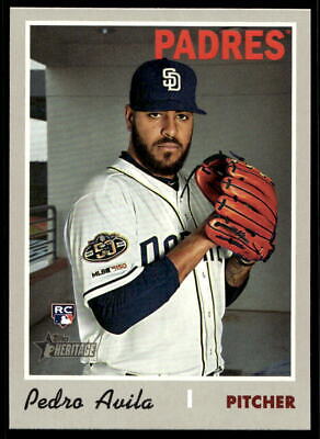 2019 Topps Heritage 684 Pedro Avila  San Diego Padres Rookie Card. rookie card picture