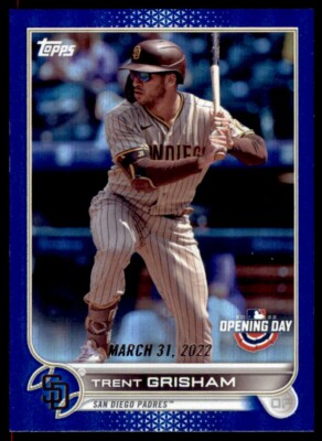Trent Grisham 2022 Topps Opening Day Blue Foil Card #199 San