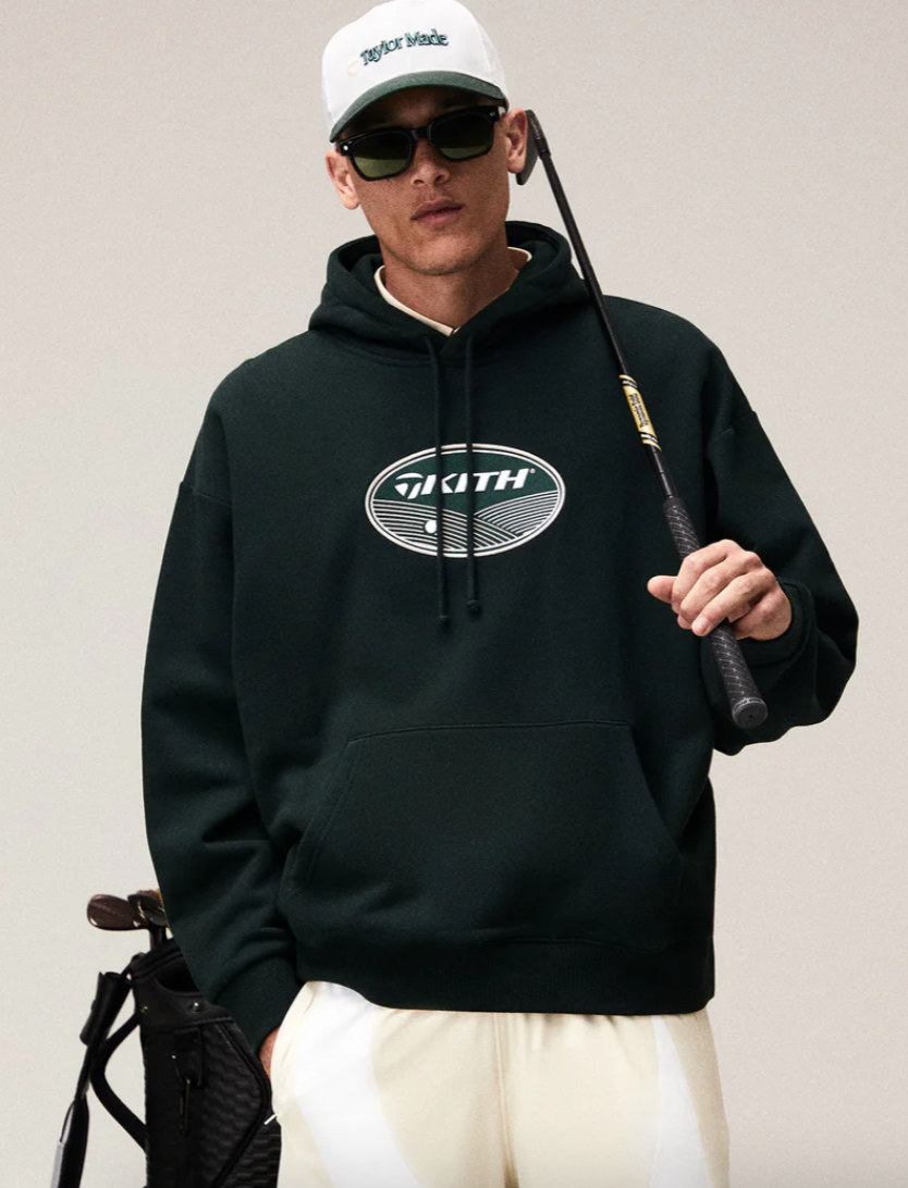 Pre-owned Kith For Taylormade Fairway Nelson Stadium Hoodie Size Medium In Hand In Green