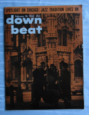 Vintage Magazine Down Beat Feb 1960 Spotlight on Chicago: Jazz Tradition      93
