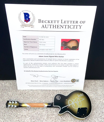 ADAM JONES SIGNED 1 4 SCALE REPLICA MINI GIBSON GUITAR TOOL BAND 1979 BAS