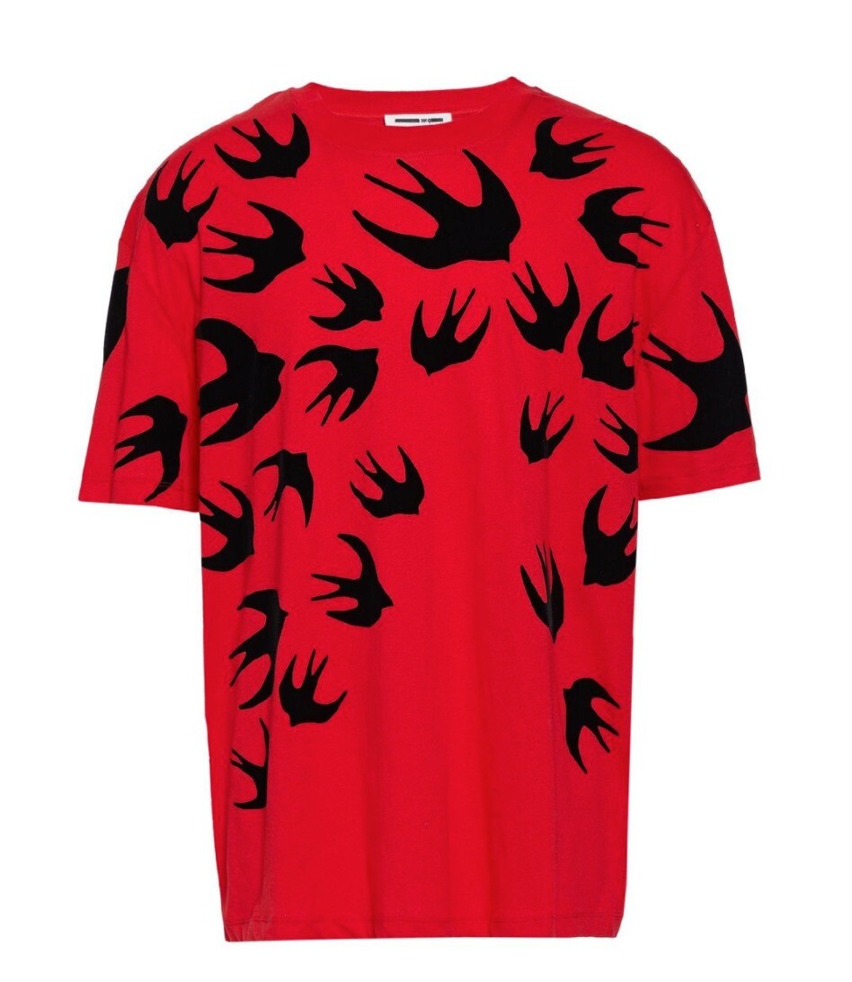 VIP【関税送料無料】希少 McQ Alexander McQueen Ｔシャツ 100% Genuine McQ Alexander McQueen Women's Swallow Print T