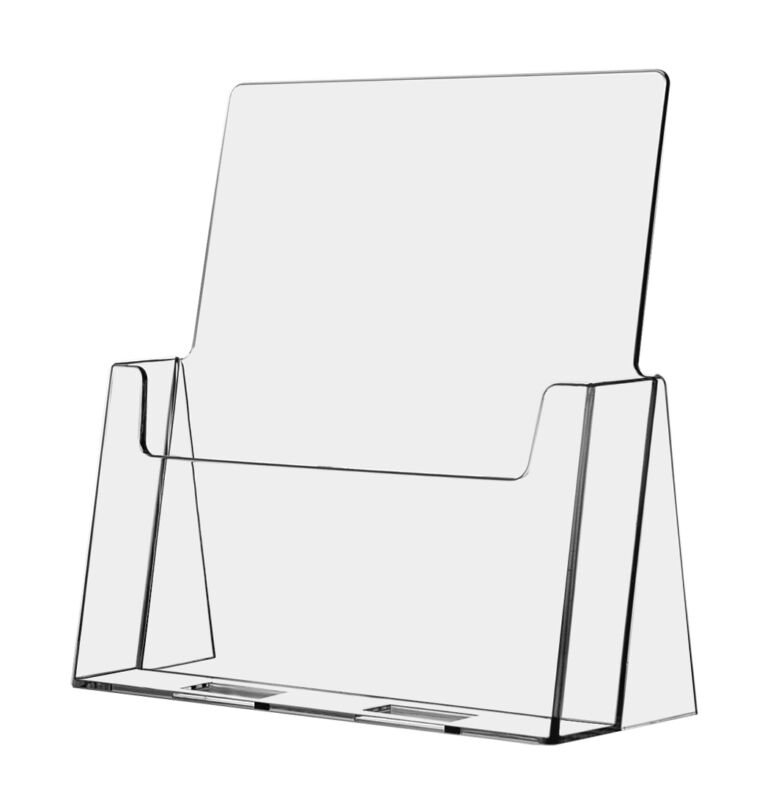 6 Pack Catalog Holder 8.5" x 11" Flyer Rack Display Stand Clear Acrylic